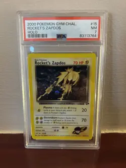 2000 Rocket’s Zapdos Pokemon Card TCG PSA 7 Holo 15/132 #15 - Image 1