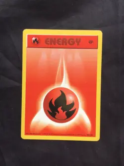 Pokemon Cards: Base Set 1st Edition Common: Fire Energy 98/102 - Image 1