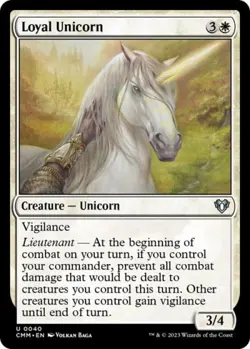 ~ Loyal Unicorn ~ NM Foil ~ Commander Masters ~ MTG ~ - Image 1