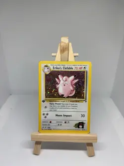 Pokemon Card Erika's Clefable Holo 1st Edition Gym Heroes Set 3/132 (MP/PL) - Image 1