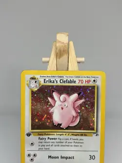 Pokemon Card Erika's Clefable Holo 1st Edition Gym Heroes Set 3/132 (MP/PL) - Image 2