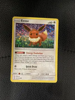 Eevee Sun & Moon Base Set 101/149 Holo Pokemon TCG Card - Image 1