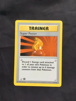 Pokemon Cards: Base Set 1st Edition Uncommon: Super Potion 90/102 - Image 1
