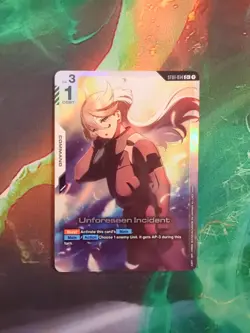 Unforseen Incident, NM C+, ST01-014, Foil, Gundam Card Game - Image 1