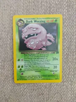 Pokemon Dark Weezing TCG Team Rocket Holo Card 14/82 Unlimited Holo Rare - Image 1