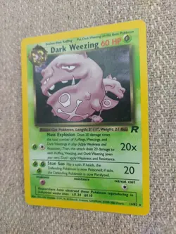 Pokemon Dark Weezing TCG Team Rocket Holo Card 14/82 Unlimited Holo Rare - Image 3