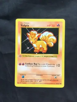 Pokemon Cards: Base Set 1st Edition Common: Vulpix 68/102 - Image 1