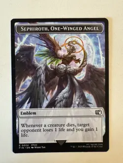 Emblem-Sephiroth, One-Winged Angel Robot Warrior (0012) Double-Sided Token Reg - Image 1