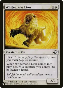 Whitemane Lion - Secret Lair Commander: Raining Cats and Dogs #22 MTG Magic The - Image 1