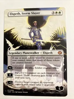 Elspeth, Storm Slayer (Borderless) Tarkir: Dragonstorm Regular - Image 1