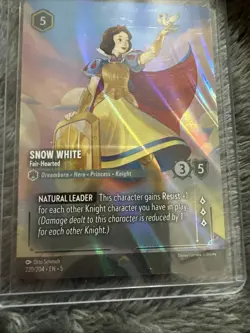 Snow White - Fair-Hearted Enchanted - Shimmering Skies Disney Lorcana #220/204 - Image 3
