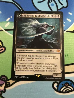 FIN0115 Sephiroth Fabled SOLDIER NM Final Fantasy Magic the Gathering SHIPS FAST - Image 1