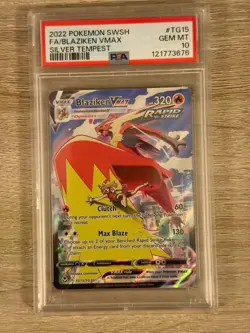 Pokemon TCG Blaziken VMAX TG15/TG30 Silver Tempest PSA 10 - Image 1