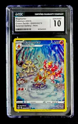 CGC 10 Magmortar GG03/GG70 Pokemon TCG Crown Zenith Galarian Gallery Gem Mint - Image 1