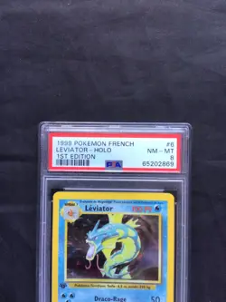 Pokemon Cards: FRENCH Base Set 1st Edition Rare Holo: Gyarados 6/102 PSA 8 - Image 3