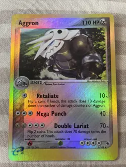 Pokemon TCG Aggron EX Ruby Sapphire 1/109 Reverse Holo Rare Near Mint Condition - Image 1