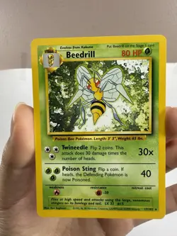 Pokemon Beedrill Base Set Unlimited 17/102 Non Holo Rare - Image 2