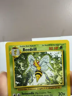 Pokemon Beedrill Base Set Unlimited 17/102 Non Holo Rare - Image 3
