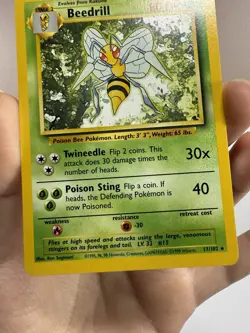 Pokemon Beedrill Base Set Unlimited 17/102 Non Holo Rare - Image 4