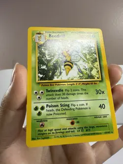 Pokemon Beedrill Base Set Unlimited 17/102 Non Holo Rare - Image 5