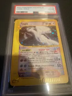 2003 Pokemon Lugia 149/147 Aquapolis Crystal PSA 4 - Image 3