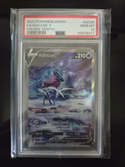 Suicune v GG38/GG70 Crown Zenith Alt Art 2023 Pokemon PSA 10 Gem Mint - Image 1