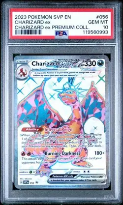 2023 POKEMON SVP EN-SV BLACK STAR PROMO #056 CHARIZARD EX PSA 10 - Image 1