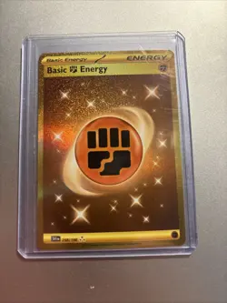 Basic Fighting Energy GOLD SECRET RARE 258/198 Scarlet & Violet Pokemon TCG - Image 2