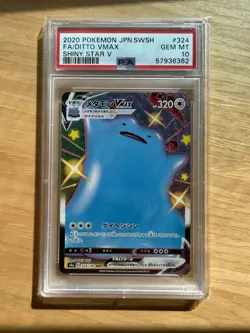 2020 Pokemon JPN SWSH FA/DITTO V Shiny Star V PSA 10 GEM MT - Image 1
