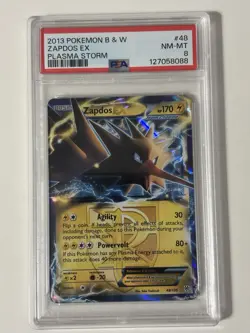 Zapdos EX Ultra Rare #48 - PSA NM-MT 8 - Plasma Storm 2013 - Pokemon TCG - Image 1