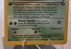 Pokemon Card - Jungle 13/64 - VENOMOTH (holo-foil) **1st Edition** *Light Play* - Image 2