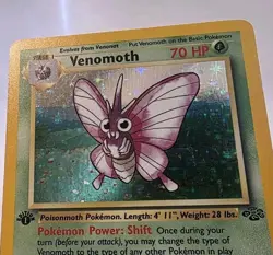 Pokemon Card - Jungle 13/64 - VENOMOTH (holo-foil) **1st Edition** *Light Play* - Image 3