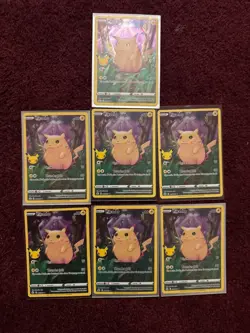Pikachu 005/025 Celebrations Holo Full-Art Lot of 7 Cards! - Image 1