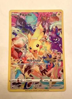 Pokemon Pikachu TCG CRZ Crown Zenith Holo Card 160/159 Secret Rare NM - Image 1
