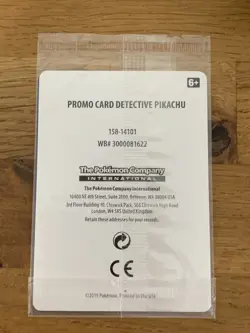 Pokemon Card Detective Pikachu SM190 Holo Rare Sealed - Image 2