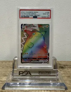 Pikachu VMAX 188/185 SWSH Vivid Voltage 2020 Secret Rare Pokemon Card PSA 10 - Image 1