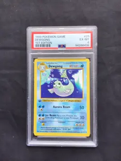 Pokemon Cards: Base Set 1st Edition Uncommon: Dewgong 25/102 PSA 6 - Image 1