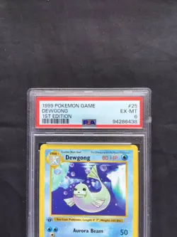 Pokemon Cards: Base Set 1st Edition Uncommon: Dewgong 25/102 PSA 6 - Image 3