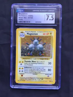 Pokemon Cards: Base Set Rare Holo: Magneton 9/102 CGC 7.5 - Image 2