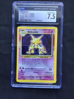 Pokemon Cards: Base Set Rare Holo: Alakazam 1/102 CGC 7.5 - Image 2
