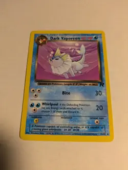 Dark Vaporeon 45/82 1st Edition Non Holo- Team Rocket- Vintage Pokemon Card - Image 2