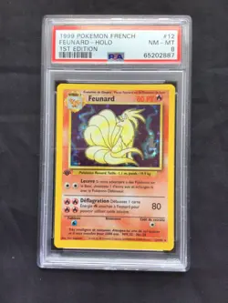 Pokemon Cards: FRENCH Base Set 1st Edition Rare Holo: Ninetales 12/102 PSA 8 - Image 2