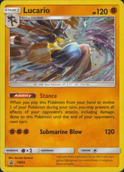 Lucario SM54 Holo Promo SM Promos Pokemon Card MP - Image 1