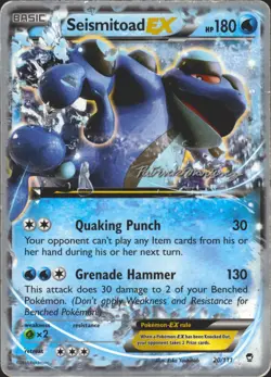 Seismitoad EX (Patrick Martinez) 20/111 Pokemon Card LP - Image 1
