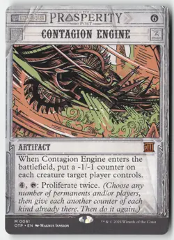 MTG - Contagion Engine M Outlaws of Thunder Junction: Breaking News 61 LP-NM - Image 1