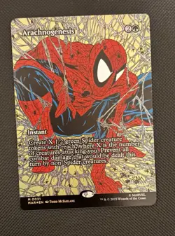Magic The Gathering Spider-Man Arachnogenesis FOIL BODERLESS MYTHIC 0031 NM - Image 2