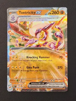Toxtricity ex 100/182 S&V Paradox Rift Double Rare Tera Holo Pokemon TCG 2023 NM - Image 1