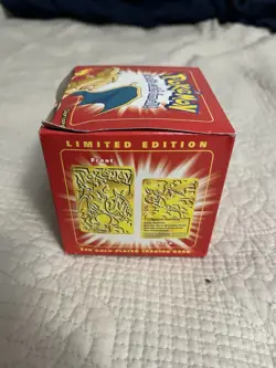 Pokemon Cards 23K Gold Plated CHARIZARD Trading Card 1999 Burger King Ball - - Image 2