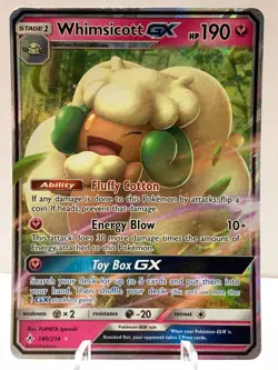 Pokemon Whimsicott GX 140/214 Unbroken Bonds Sun & Moon ULTRA RARE - Image 2