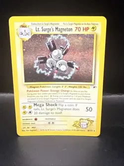 Pokemon TCG Lt. Surge's Magneton Gym Heroes 8/132 Holo Unlimited Rare - Image 1